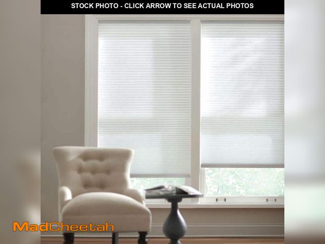 Lot 74-12414031 - Home Decorators Collection Snow Drift Cordless Light Filtering Cellular Shades for Windows - 27 in W...