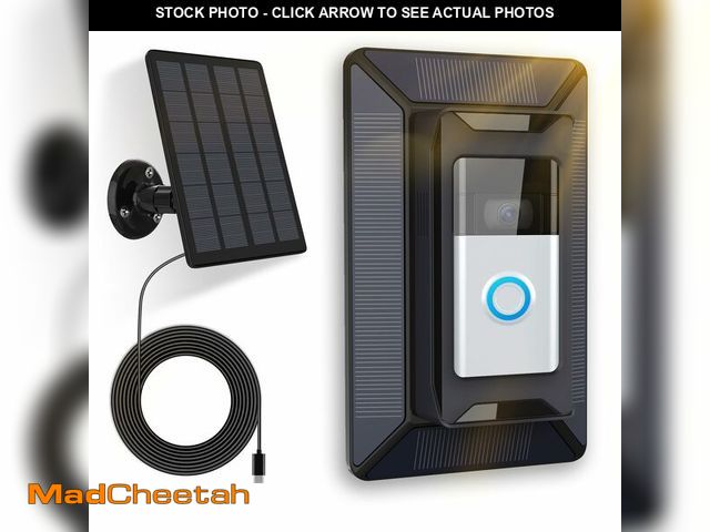 Lot 74-12977941 - Solar Charger for Ring Doorbell, 2-in-1 with Mount Stand, Compatible with Ring Battery Doorbell 3/4/...