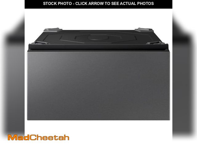 Lot 74-12892743 - Samsung 27 in. Laundry Pedestal in Dark Steel with Storage Drawer for Samsung All-In-One Model WD53D...