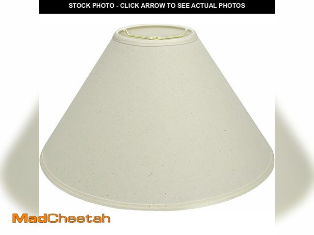 Lot 74-12826722 - Aspen Creative 32204A Hardback Empire Spider Lamp Shade in Ivory, 6" Top x 19" Bottom x 12" Slant He...
