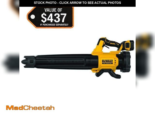 Lot 74-14255338 - DEWALT 20V MAX 125 MPH 450 CFM Brushless Cordless Battery Powered Blower Kit with (1) 5 Ah Battery &...