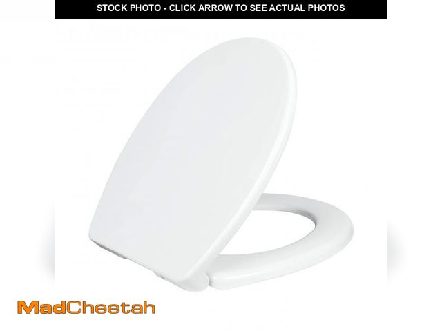 Lot 74-12117673 - LUXE TS1008R Round Comfort Fit Toilet Seat with Slow Close, Quick Release Hinges, and Non-Slip Bumpe...