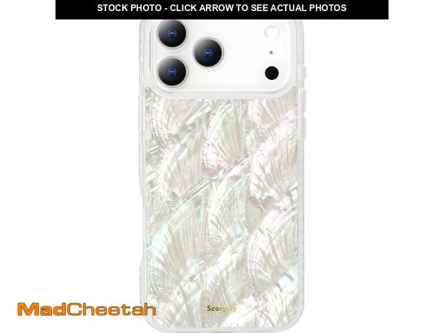 Lot 74-14052574 - SCORPIFY for iPhone 17 Pro Case [Compatible with MagSafe] with Genuine Natural Mother of Pearl Desig...
