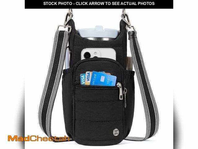 Lot 74-12978520 - Telena Water Bottle Holder with Strap RFID Crossbody Bags for Women for Walking, Hiking, Cycling Bla...