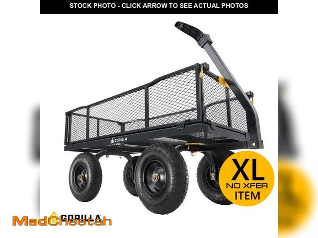 Lot 74-14242951 - GORILLA CARTS 1,200 lb. Heavy-Duty Steel Utility Garden Cart, 6 cu. ft. Capacity, 13 in. Pneumatic W...
