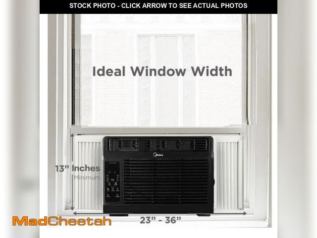 Lot 74-12223523 - Midea 6 000 BTU 115V Window Air Conditioner with Comfort Sense Remote  up to 250 Sq. Ft.  Black  MAW...