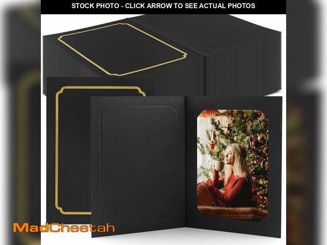 Lot 74-14283329 - Golden State Art, Pack of 50 Photo Folders for 4x6 or 5x7 Pictures - Acid-Free Cardboard/Paper Frame...