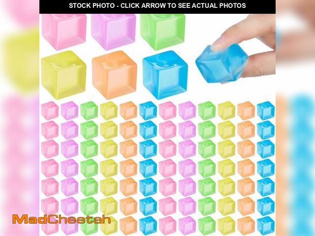 Lot 74-13548383 - Simgoing 96 Pcs Mini Ice Cube Stress Balls Fidget Toys Bulk Squeeze Square Ball Sensory Toys Stress ...