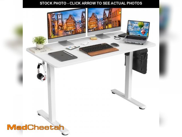 Lot 74-12106172 - STARY Electric Standing Desk Adjustable Height Sit Stand Home Office Desk with Splice Board - UNUSED