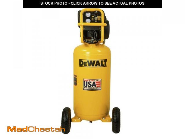 Lot 74-12203972 - DEWALT 27 Gallon Vertical Air Compressor, Portable 1.7 HP, Oil-Free, Low Volt Easy Start Motor, 78 d...