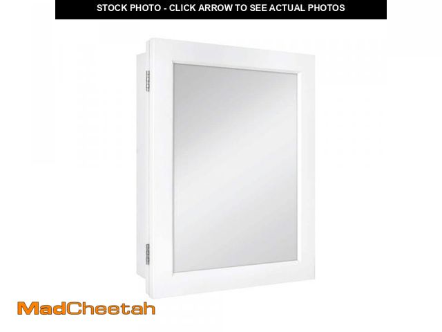 Lot 74-12462942 - Glacier Bay 15-1/4 in. W x 19-3/8 in. H Rectangular Framed Recessed or Surface-Mount Bathroom Medici...