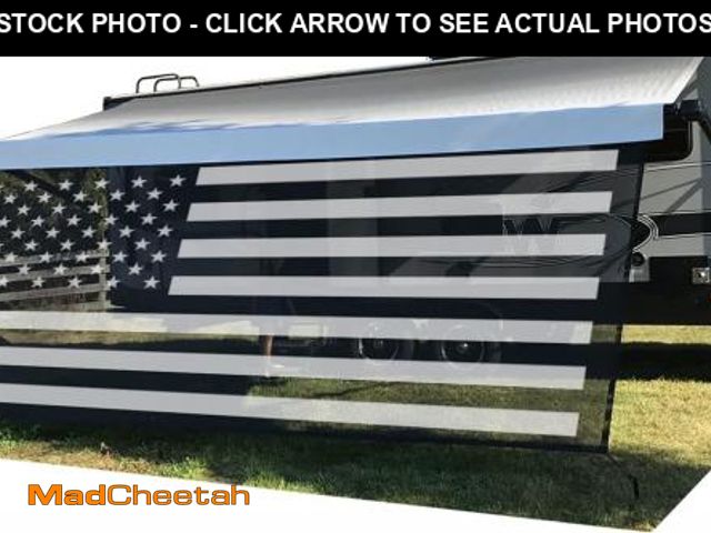 Lot 74-12353157 - Tentproinc RV Awning Sun Shade Screen 8' X 15' 3'' (American Flag) Black Mesh Sunshade Camper Traile...