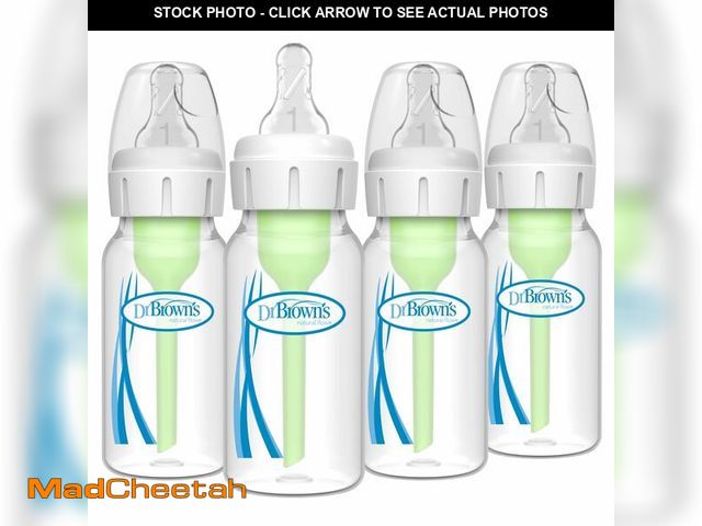 Lot 74-14275329 - Dr. Brown's Natural Flow Anti-Colic Options+ Narrow Baby Bottle, 4 oz/120 mL, with Level 1 Slow Flow...