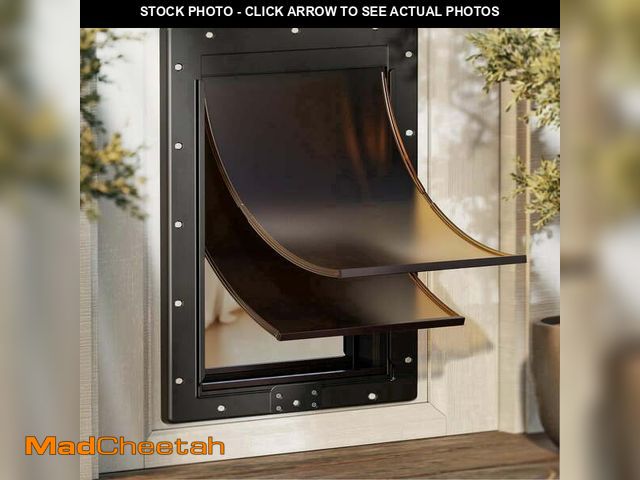 Lot 74-13817373 - XL Dog Door for Door, Never Rust Plastic Extra Large Doggy Door for Interior and Exterior Doors, X L...