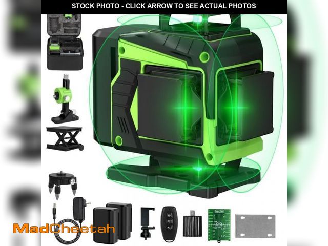 Lot 74-11545194 - 16 Line Laser Level 360 Self Leveling, Professional 4x360degree4D Green Cross Line laser Level for C...