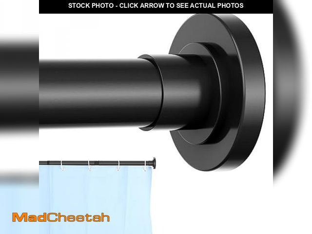 Lot 74-12325102 - CorkLatta Black Shower Curtain Rod 31 to 80 Inch,1 Inch Diameter Adjustable Spring Tension Stainless...