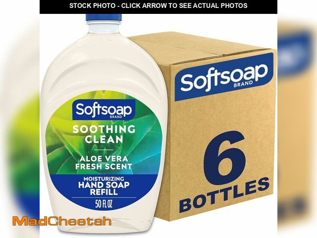 Lot 74-13042416 - Softsoap - US05264A SOFTSOAP Liquid Hand Soap Refill, Soothing Aloe Vera, 50 Ounce Bottle, Bathroom ...