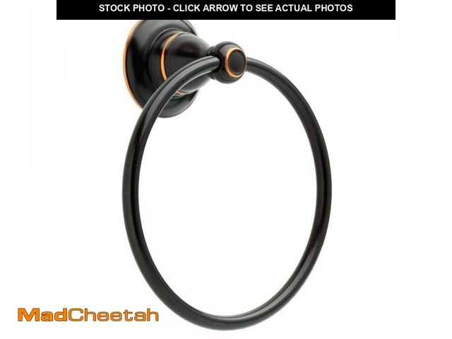 Lot 74-12085858 - Delta Porter Wall Mounted Towel Ring in Oil Rubbed Bronze(MISSING HARDWARE)  - UNUSED