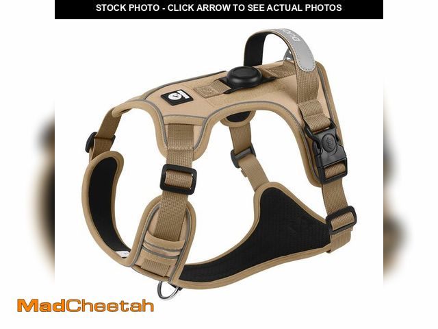 Lot 74-14151522 - PawWave No Pull Dog Harness with Built-in Hidden AirTag Holder, Reflective Adjustable Vest for Mediu...
