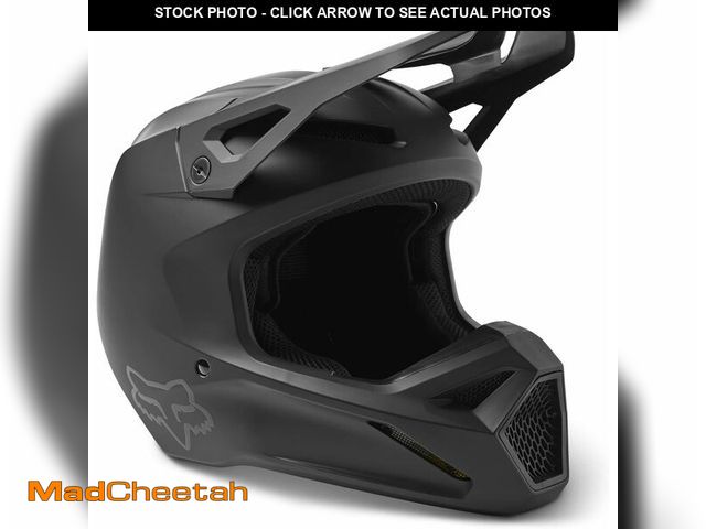 Lot 74-12544785 - Fox Racing Youth V1 Motocross Helmet, Matte Black, Medium - UNUSED