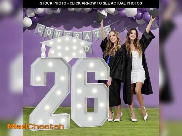 Lot 74-14267750 - Graduation Decorations Class of 2026 3FT: Marquee Light up Numbers 26 Large Party Decor Graduate Orn...