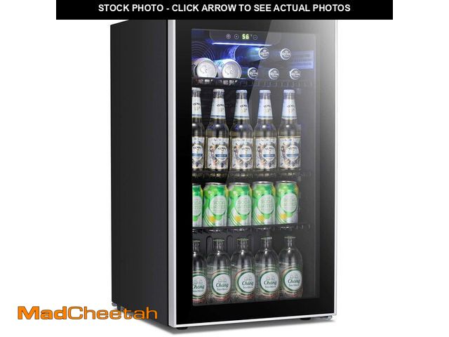 Lot 74-13638283 - Antarctic Star Beverage Refrigerator Cooler -120 Can Mini Fridge Glass Door for Soda Beer or Wine Co...