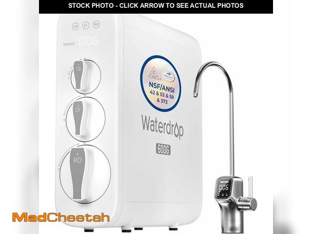 Lot 74-13794398 - Waterdrop G3P600 Reverse Osmosis System, 8 Stage Tankless Reverse Osmosis Water Filter, NSF/ANSI 42 ...