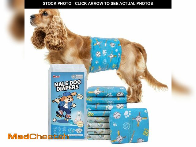 Lot 74-14333259 - Dono Dog Diapers Male 40ct, Widened Disposable Male Dog Wraps, Super Absorbent Doggie Belly Bands wi...