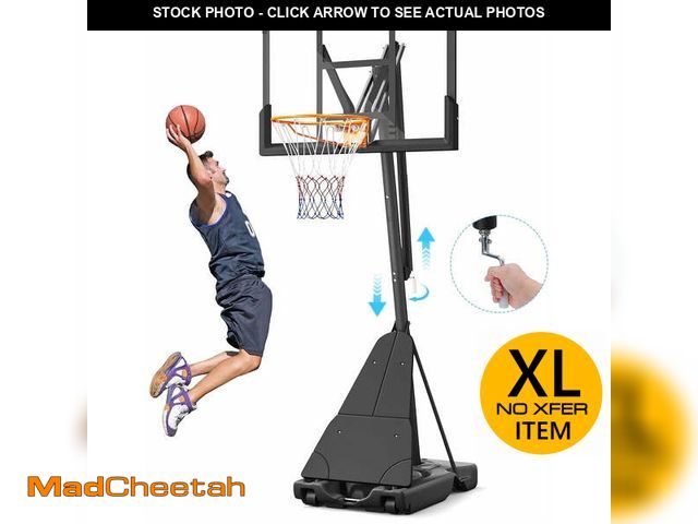 Lot 74-12780472 - Basketball Hoop System,Quickly Height Adjustable 5.25-10ft,Dprodo 44 inch PC Backboard Portable Bask...