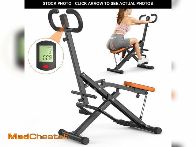 Lot 74-14354121 - (MISSING HARDWARE) Evitormill Squat Machine with Timer, Foldable 2-in-1 Adjustable Squat Assist Trai...