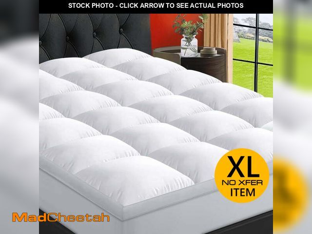 Lot 74-12850084 - EMONIA 100% 400TC Mattress Topper Queen for Back Pain, 900GSM Mattress Pad Pillow Top, Quilted Fitte...