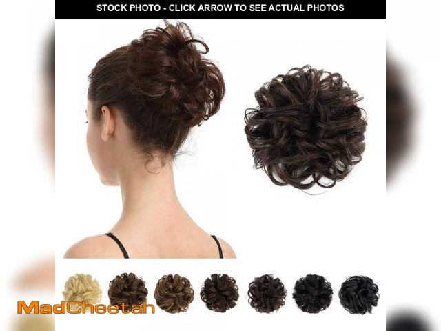 Lot 74-12303787 - BARSDAR 100% Human Hair Bun Extension - Human Hair Messy Bun Hairpieces Brown Hair Bun Extensions fo...