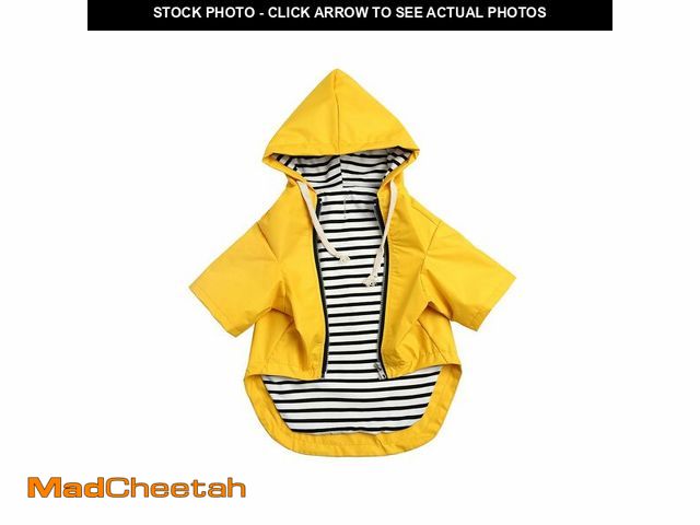 Lot 74-14207965 - Dog Raincoat rain Jacket Raincoat Dogs Waterproof Small Medium Breeds Zip Closure Storage Pocket Har...
