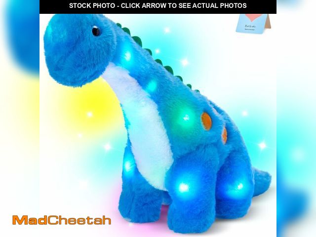 Lot 74-14209698 - Houwsbaby 14Ã¢â¬Â Blue Light up Dinosaur Stuffed Animal Floppy LED Glowing Diplodocus Plush Toy Ni...