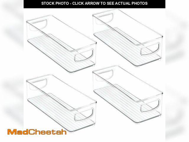 Lot 74-14211179 - mDesign Plastic Bathroom Storage Container Bins w/ Handles - Closet, Cabinet, Vanity, Cupboard Shelf...