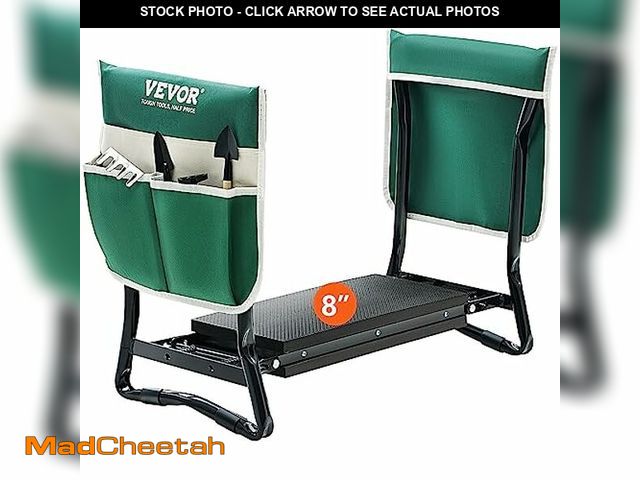 Lot 74-12829321 - VEVOR Folding Garden Kneeler and Seat Heavy Duty, Widened 8" EVA Foam Pad, Portable Garden Stool wit...