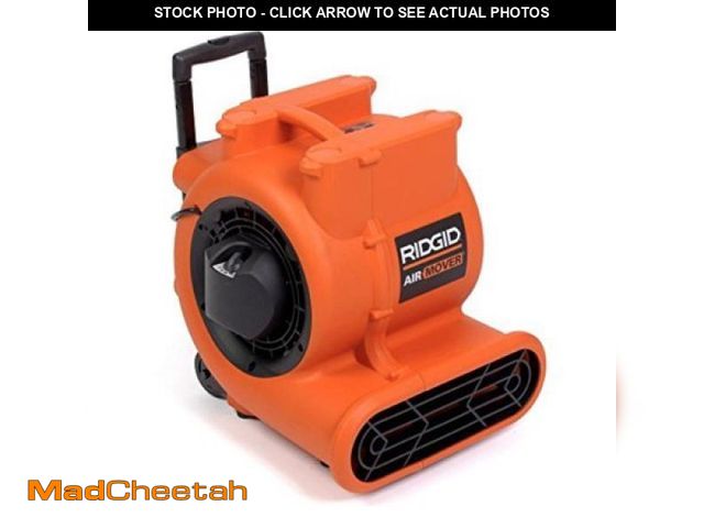 Lot 74-12462589 - 1625 CFM 3-Speed, Portable AM2560 Air Mover Blower Fan with Collapsible Handle, Rear Wheels, Water D...
