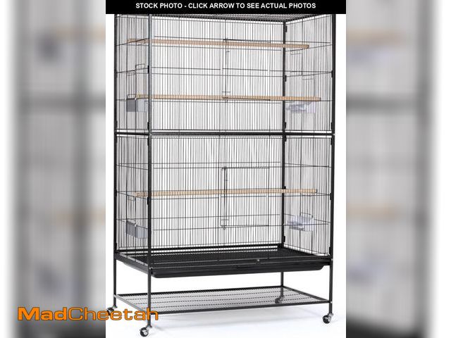 Lot 74-12054153 - Prevue Hendryx F050 Pet Products Wrought Iron Flight Cage, X-Large, Hammertone Black - UNUSED