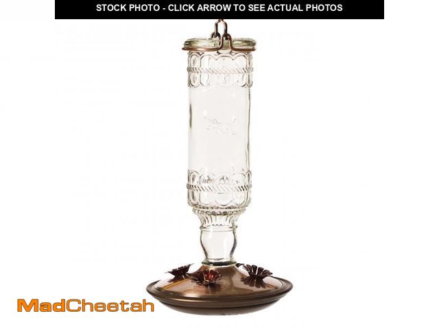 Lot 74-12311507 - Perky-Pet 8107-1SR Antique Glass Bottle Hummingbird Feeder - Outdoor Garden DÃÂ©cor Hummingbird Fee...