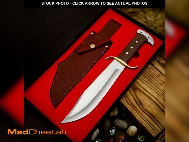 Lot 74-13763773 - The S.Slayer Full Tang Bowie Knife with Sheath - Durable Fixed Blade High Carbon Stainless Steel Kni...