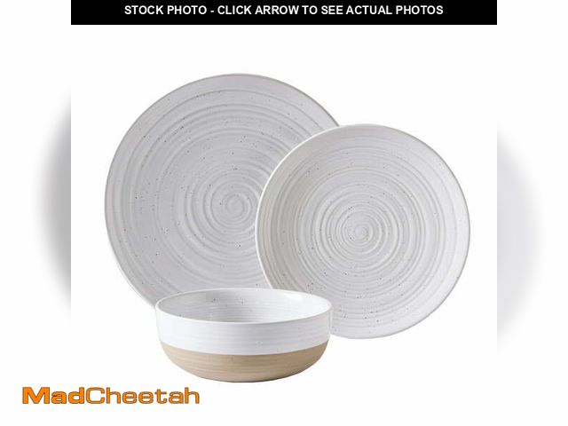 Lot 74-12887373 - Better Homes &amp; Gardens Abbott Stoneware 12-Piece Dinnerware Set - UNUSED