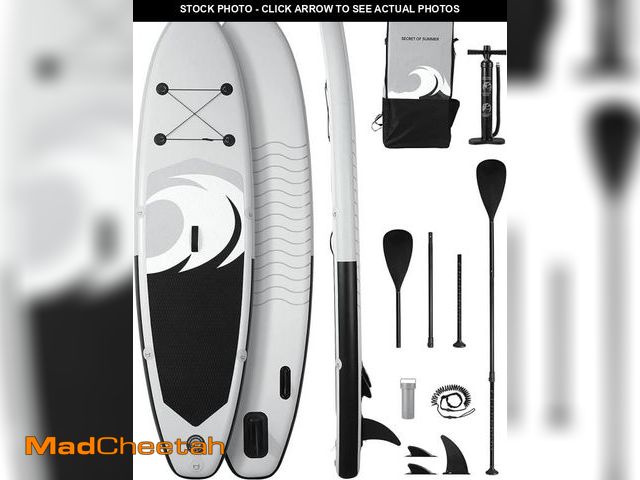 Lot 74-12420523 - Naipo Paddle Board Inflatable 6in hick Board with Accessories with Fast Pumping for Adults - USED