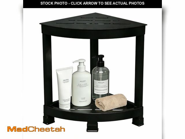 Lot 74-13964622 - Qidbeld Shower Foot Rest 16in, HIPS Shower Stool for Inside Shower, Waterproof Corner Shower Stool w...