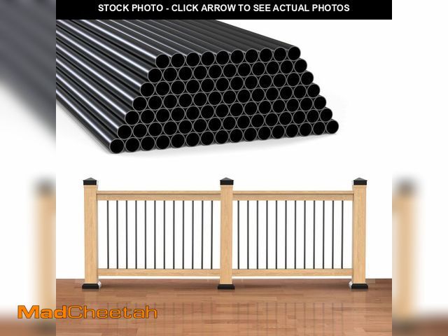 Lot 74-13773554 - SIMESOVE 30 Pack 32" Wrought Iron Balusters for Staircase, 3/4" OD Round Hollow Deck Balusters for O...