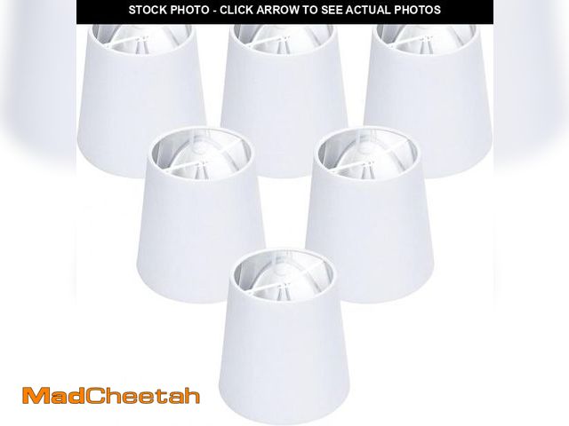 Lot 74-11907794 - LAMPWELL TELA Clip-on Chandelier Lamp Shades,Set of 6,Small Barrel,5.2"ÃÆÃ¢â¬â4"ÃÆÃ¢â¬âH5....