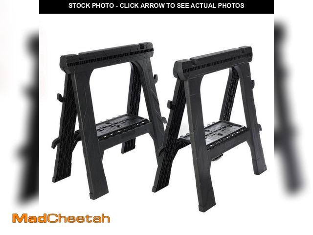 Lot 74-12798217 - Husky 28 in. W x 31 in. H Folding Sawhorse (2-Pack) - USED