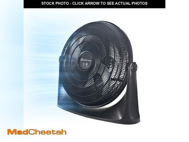 Lot 74-12513972 - Comfort Zone PowerCurve 20 in 3-Speed High-Velocity Wall-Mountable Electric Household Fan - USED