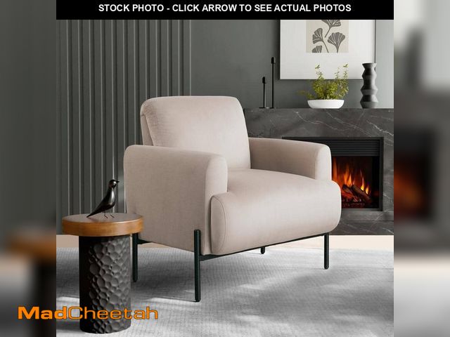 Lot 74-13056583 - Lifestyle Solutions Knoxville Taupe Velvet Arm Chair - UNUSED