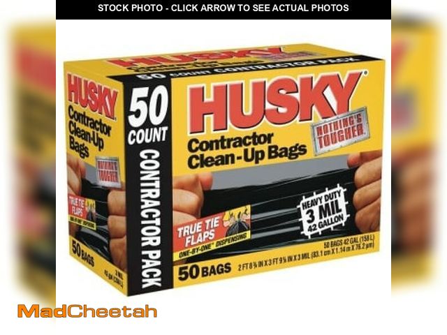Lot 74-12772055 - Husky Ã 42 Gal. Contractor Bags, Case Of 50 - UNUSED