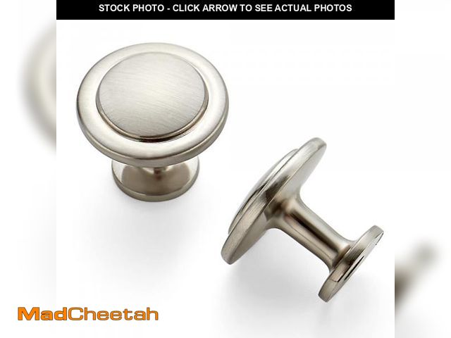 Lot 74-12220009 - Ravinte 30 Pack 1-1/4 inch Kitchen Cabinet Knobs Dresser Drawer Brushed Nickel Zinc Pulls Door Handl...